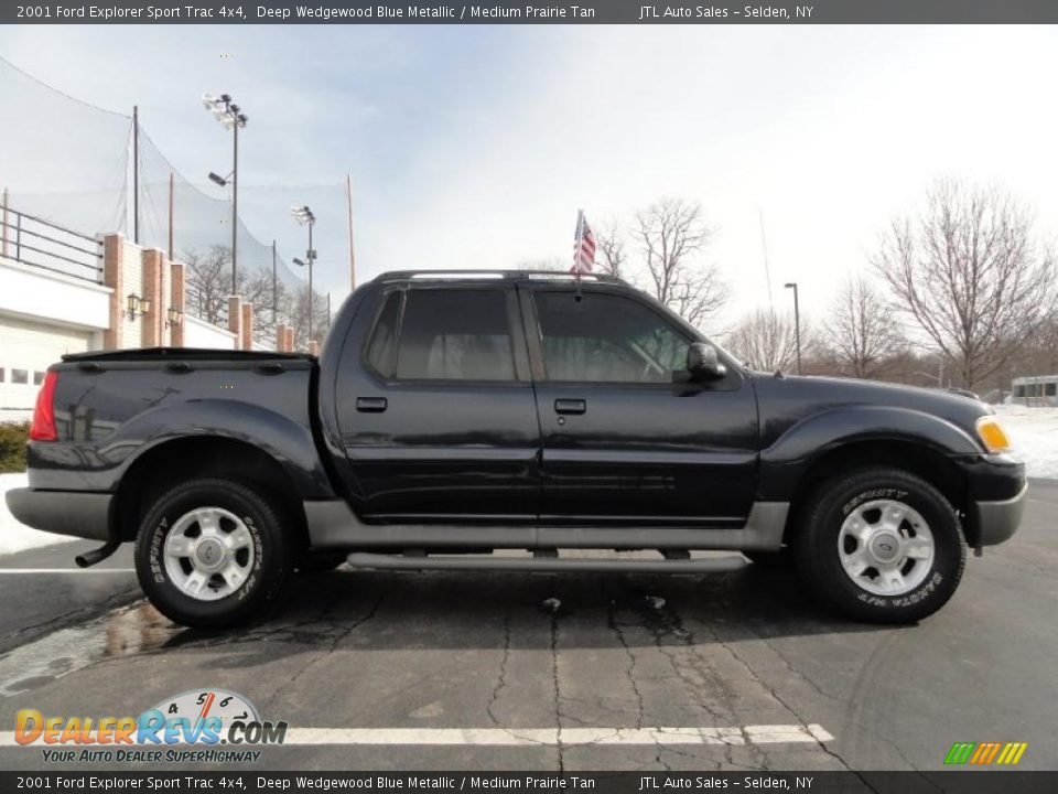 2001 Ford Explorer Sport Trac 4x4 Deep Wedgewood Blue Metallic / Medium Prairie Tan Photo #7