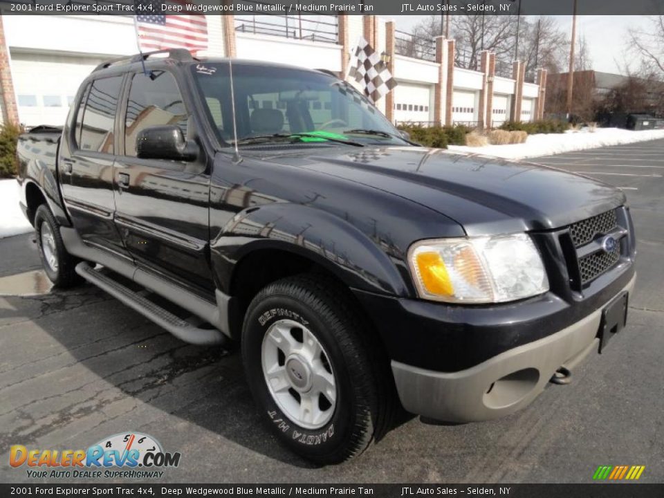2001 Ford Explorer Sport Trac 4x4 Deep Wedgewood Blue Metallic / Medium Prairie Tan Photo #8