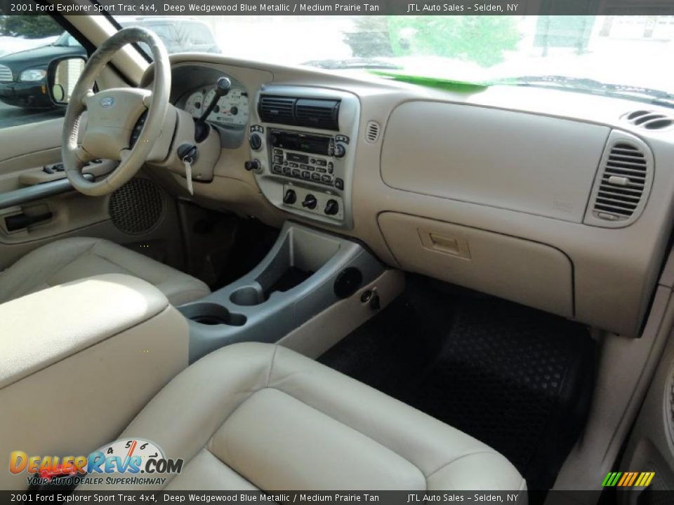 2001 Ford Explorer Sport Trac 4x4 Deep Wedgewood Blue Metallic / Medium Prairie Tan Photo #14