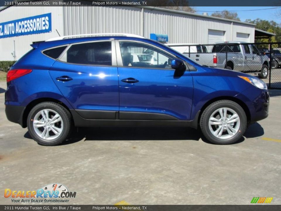 Iris Blue 2011 Hyundai Tucson GLS Photo #2