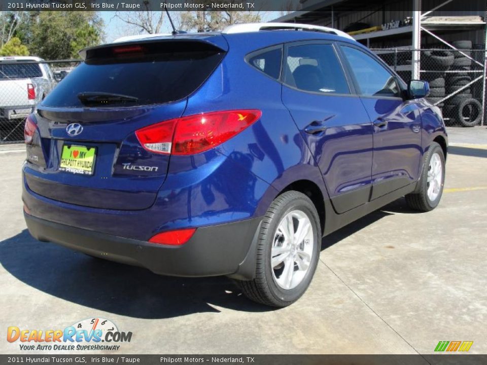 Iris Blue 2011 Hyundai Tucson GLS Photo #3
