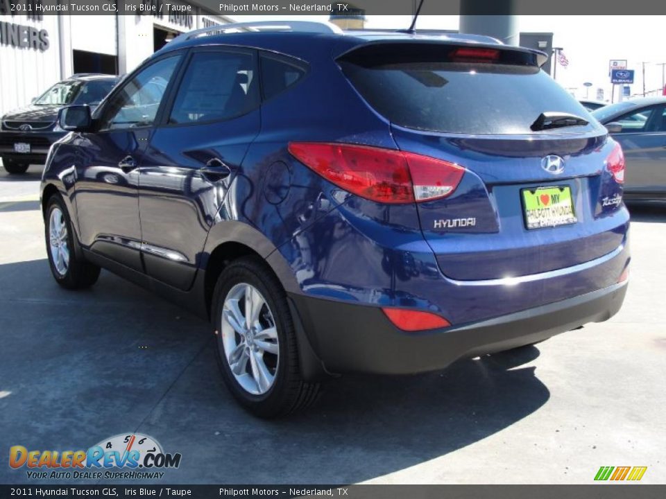 2011 Hyundai Tucson GLS Iris Blue / Taupe Photo #5