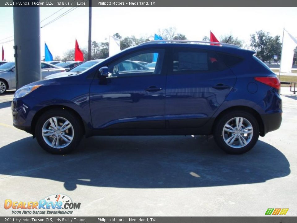 2011 Hyundai Tucson GLS Iris Blue / Taupe Photo #6