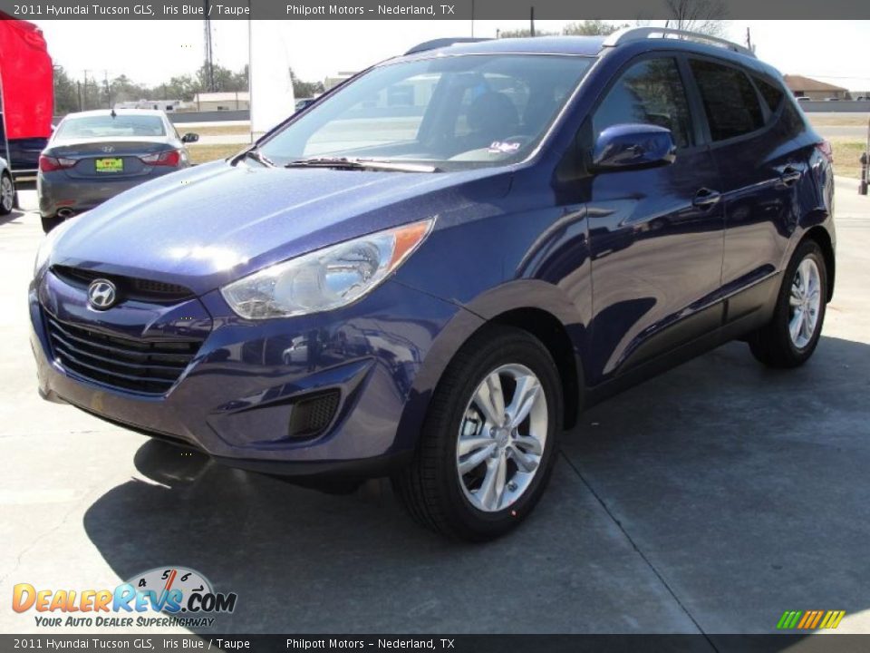 Iris Blue 2011 Hyundai Tucson GLS Photo #7