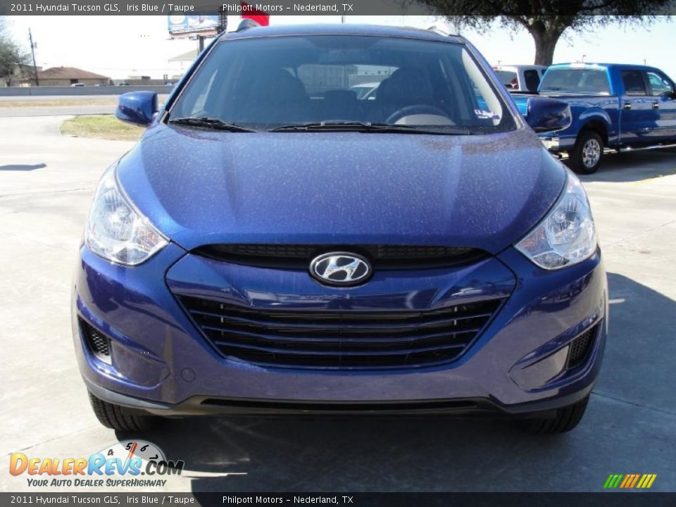 Iris Blue 2011 Hyundai Tucson GLS Photo #8