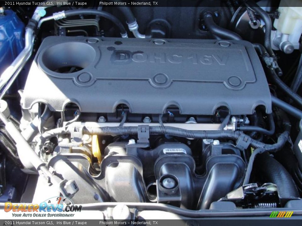 2011 Hyundai Tucson GLS Iris Blue / Taupe Photo #16