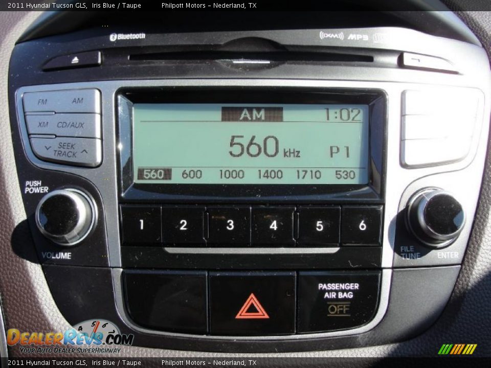 2011 Hyundai Tucson GLS Iris Blue / Taupe Photo #28