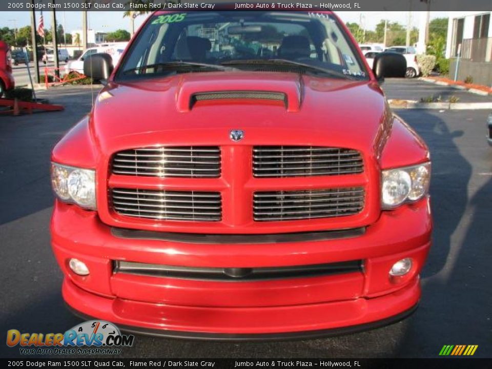 2005 Dodge Ram 1500 SLT Quad Cab Flame Red / Dark Slate Gray Photo #3