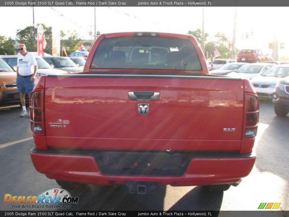 2005 Dodge Ram 1500 SLT Quad Cab Flame Red / Dark Slate Gray Photo #9