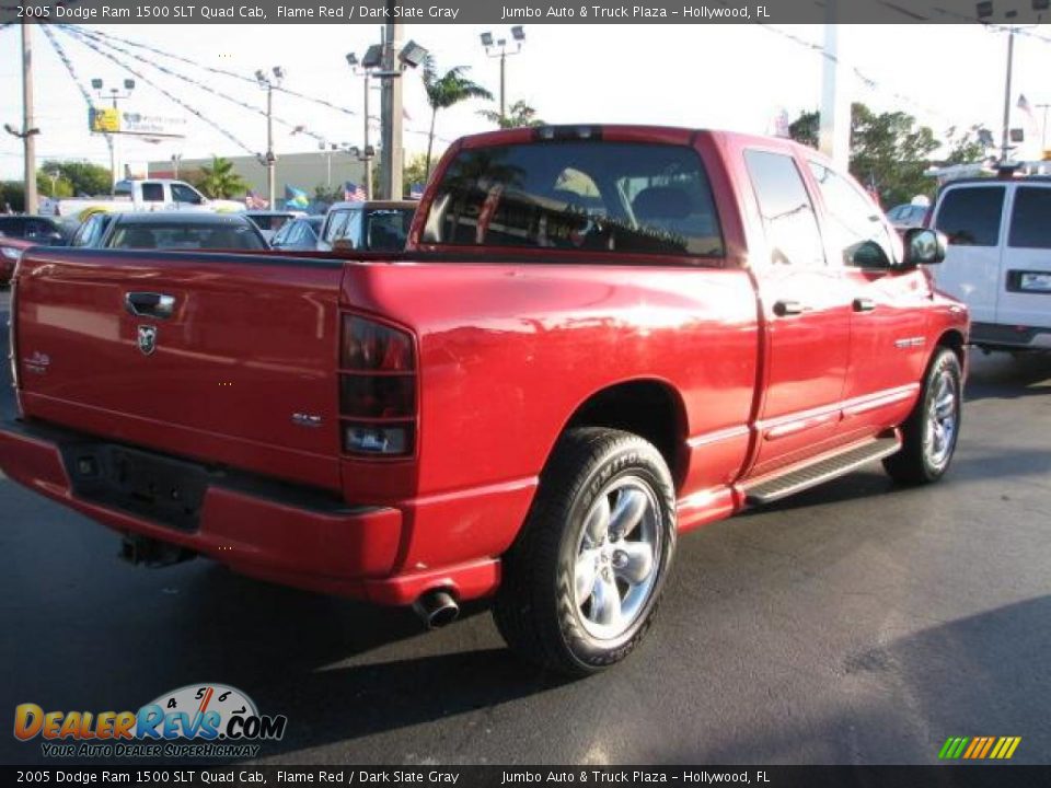 2005 Dodge Ram 1500 SLT Quad Cab Flame Red / Dark Slate Gray Photo #12