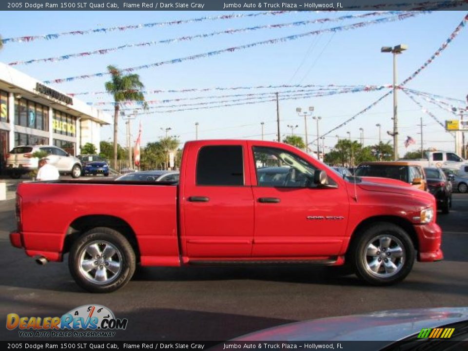 2005 Dodge Ram 1500 SLT Quad Cab Flame Red / Dark Slate Gray Photo #13