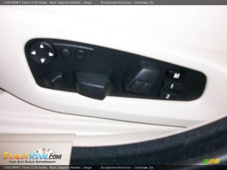 2008 BMW 5 Series 528i Sedan Black Sapphire Metallic / Beige Photo #14