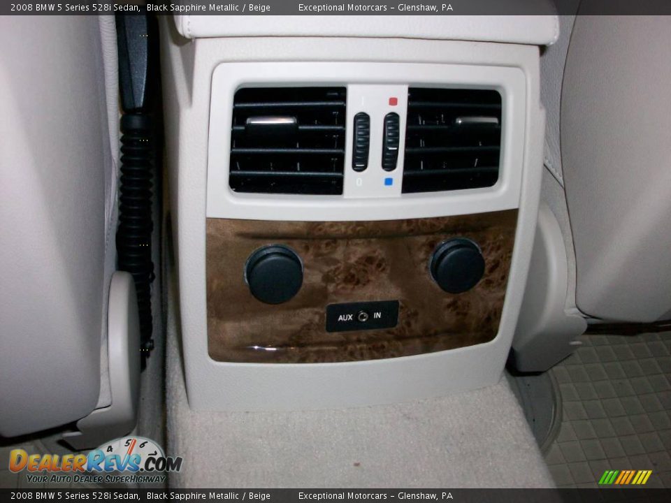 2008 BMW 5 Series 528i Sedan Black Sapphire Metallic / Beige Photo #26