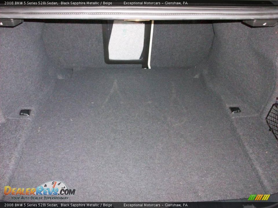 2008 BMW 5 Series 528i Sedan Black Sapphire Metallic / Beige Photo #29