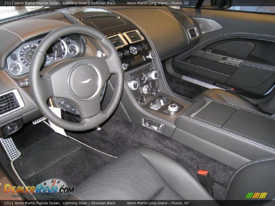 Obsidian Black Interior - 2011 Aston Martin Rapide Sedan Photo #8