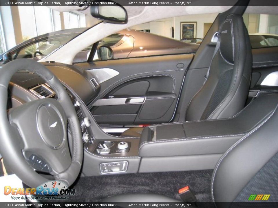 Obsidian Black Interior - 2011 Aston Martin Rapide Sedan Photo #9