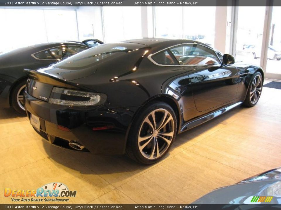 2011 Aston Martin V12 Vantage Coupe Onyx Black / Chancellor Red Photo #6