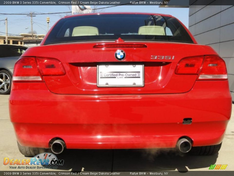 2009 BMW 3 Series 335i Convertible Crimson Red / Cream Beige Dakota Leather Photo #5