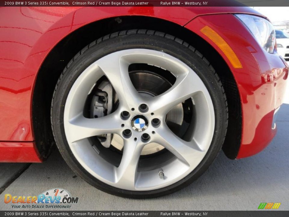 2009 BMW 3 Series 335i Convertible Crimson Red / Cream Beige Dakota Leather Photo #7