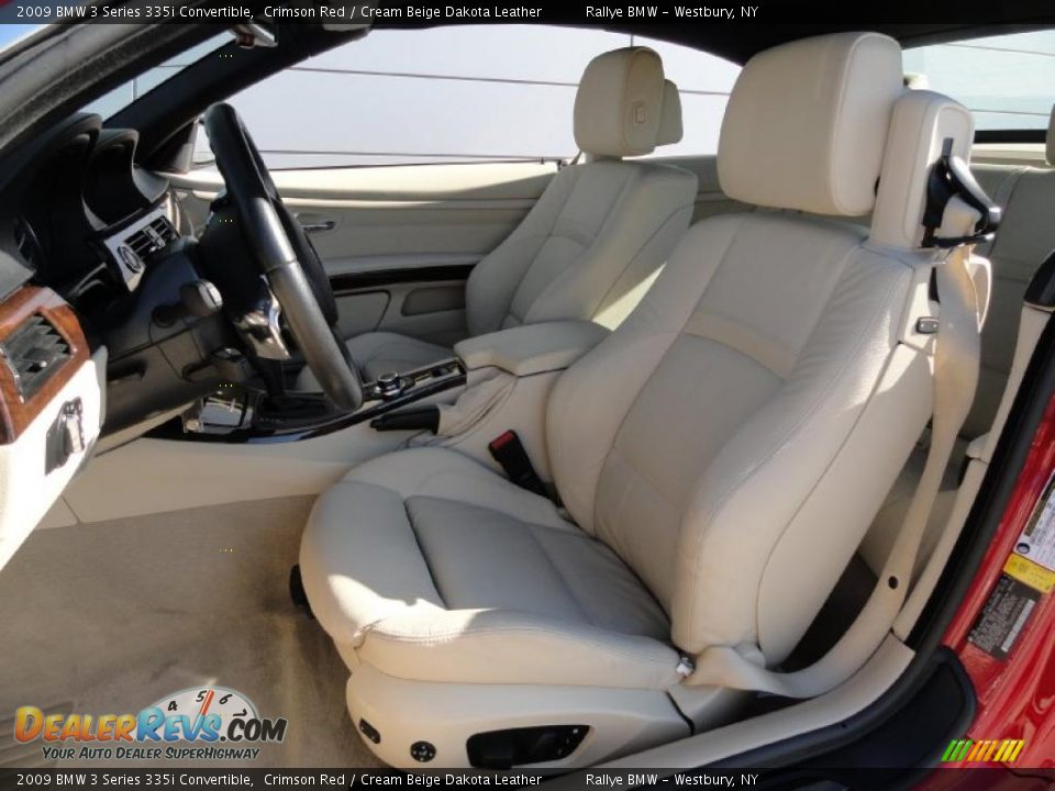 2009 BMW 3 Series 335i Convertible Crimson Red / Cream Beige Dakota Leather Photo #9