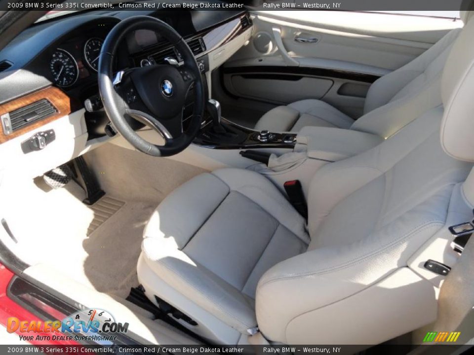 2009 BMW 3 Series 335i Convertible Crimson Red / Cream Beige Dakota Leather Photo #10