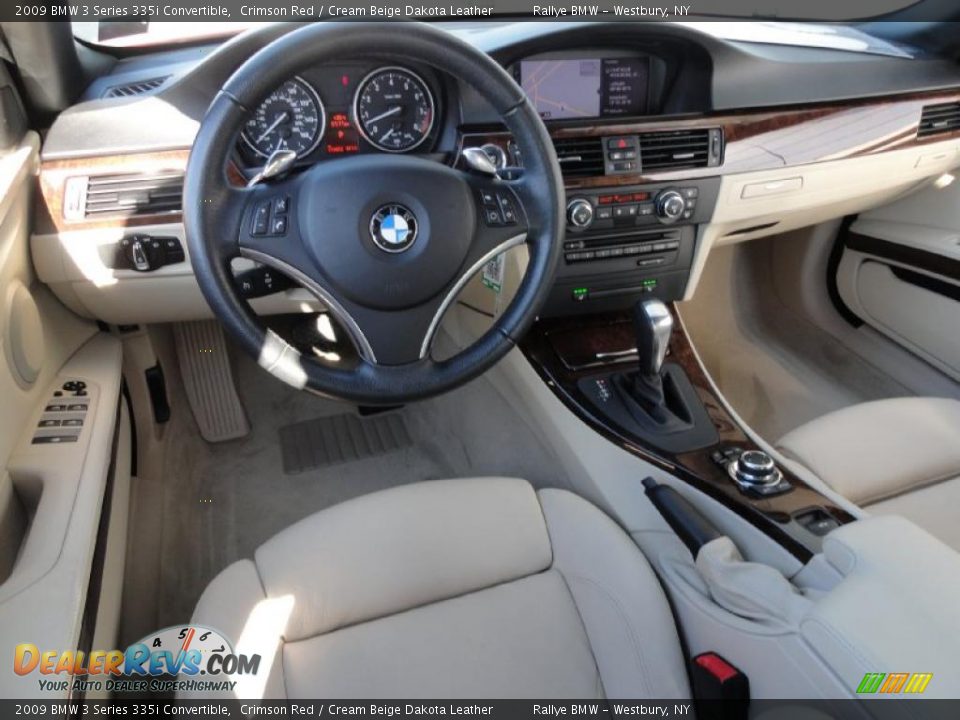 2009 BMW 3 Series 335i Convertible Crimson Red / Cream Beige Dakota Leather Photo #11