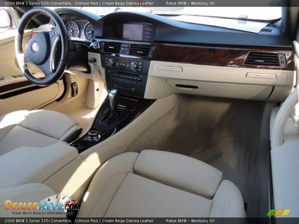 2009 BMW 3 Series 335i Convertible Crimson Red / Cream Beige Dakota Leather Photo #12