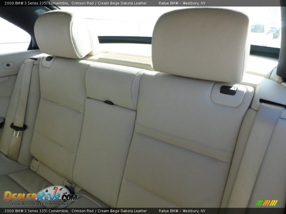 2009 BMW 3 Series 335i Convertible Crimson Red / Cream Beige Dakota Leather Photo #15