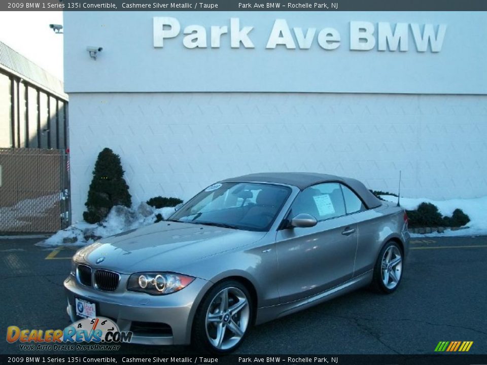 2009 BMW 1 Series 135i Convertible Cashmere Silver Metallic / Taupe Photo #1