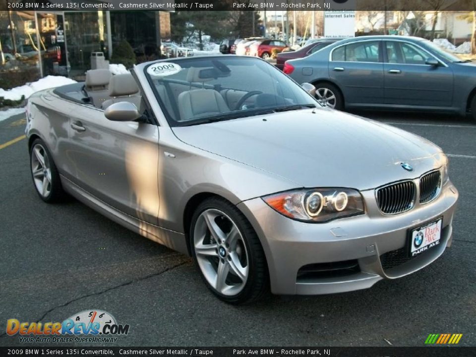 2009 BMW 1 Series 135i Convertible Cashmere Silver Metallic / Taupe Photo #3