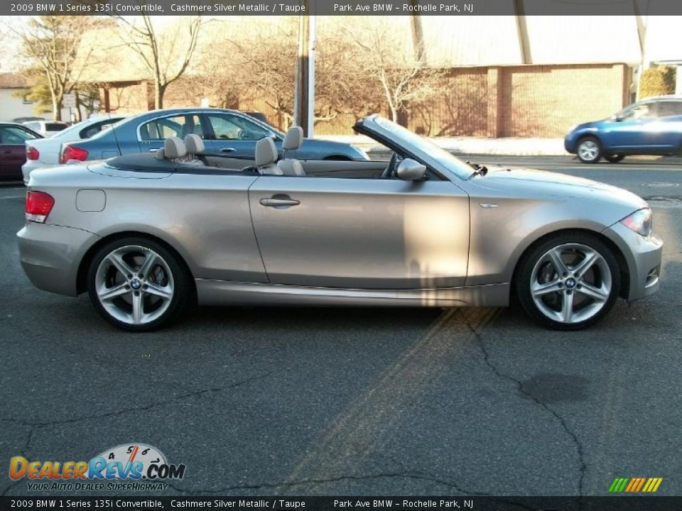 2009 BMW 1 Series 135i Convertible Cashmere Silver Metallic / Taupe Photo #4
