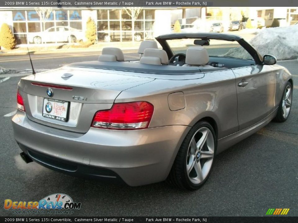 2009 BMW 1 Series 135i Convertible Cashmere Silver Metallic / Taupe Photo #5