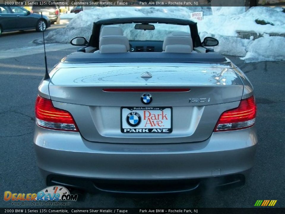 2009 BMW 1 Series 135i Convertible Cashmere Silver Metallic / Taupe Photo #6