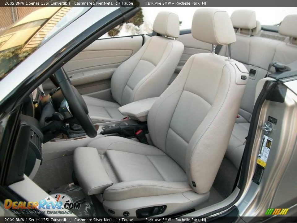 Taupe Interior - 2009 BMW 1 Series 135i Convertible Photo #13