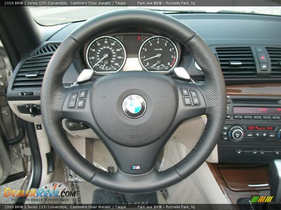 2009 BMW 1 Series 135i Convertible Steering Wheel Photo #15