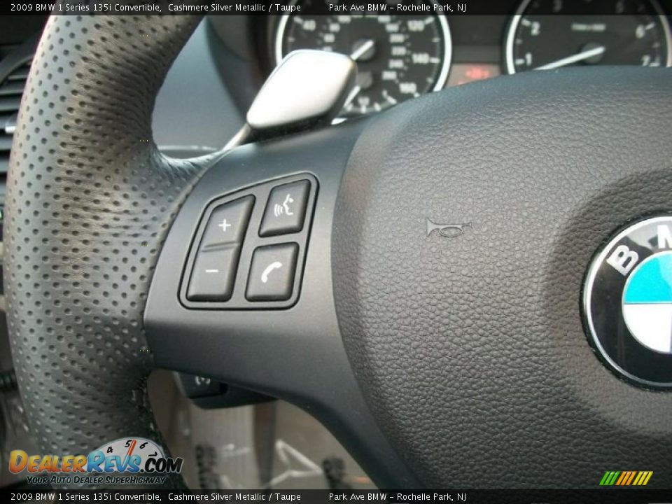 2009 BMW 1 Series 135i Convertible Cashmere Silver Metallic / Taupe Photo #16