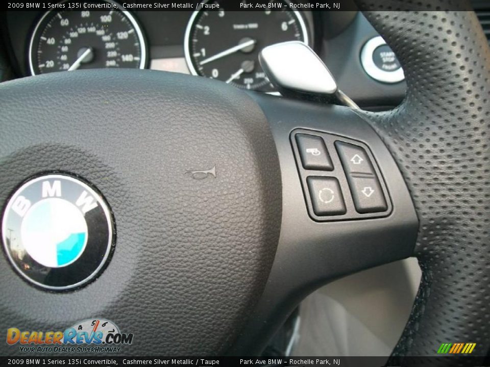 2009 BMW 1 Series 135i Convertible Cashmere Silver Metallic / Taupe Photo #17