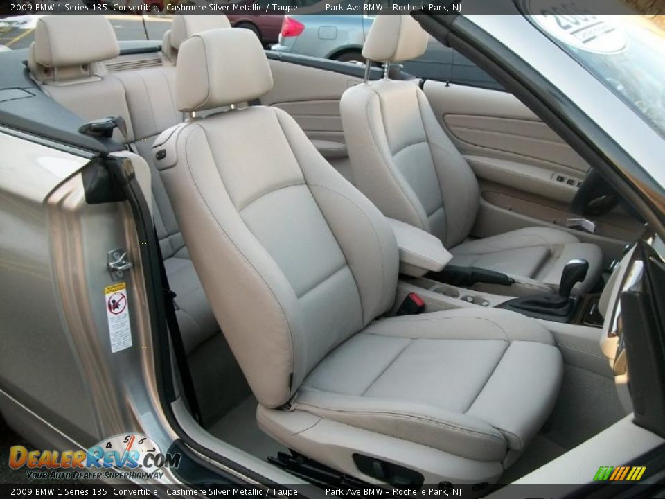 Taupe Interior - 2009 BMW 1 Series 135i Convertible Photo #28
