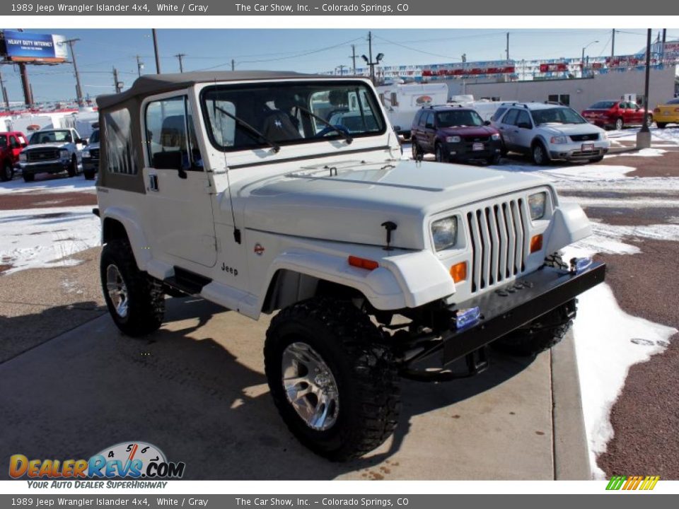1989 Jeep Wrangler Islander 4x4 White / Gray Photo #2