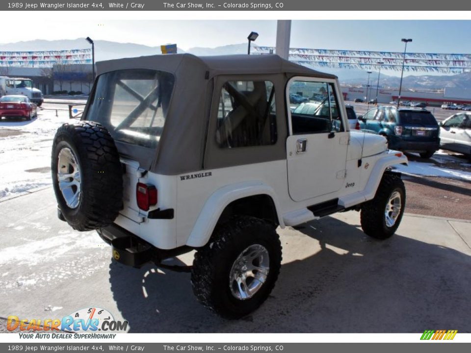 1989 Jeep Wrangler Islander 4x4 White / Gray Photo #3