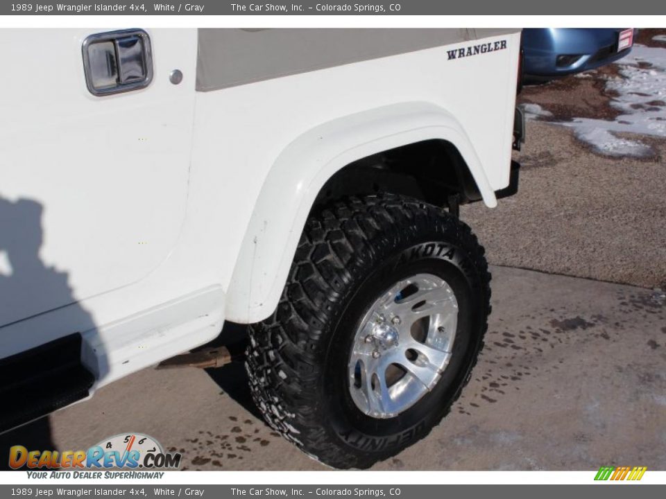 1989 Jeep Wrangler Islander 4x4 White / Gray Photo #19