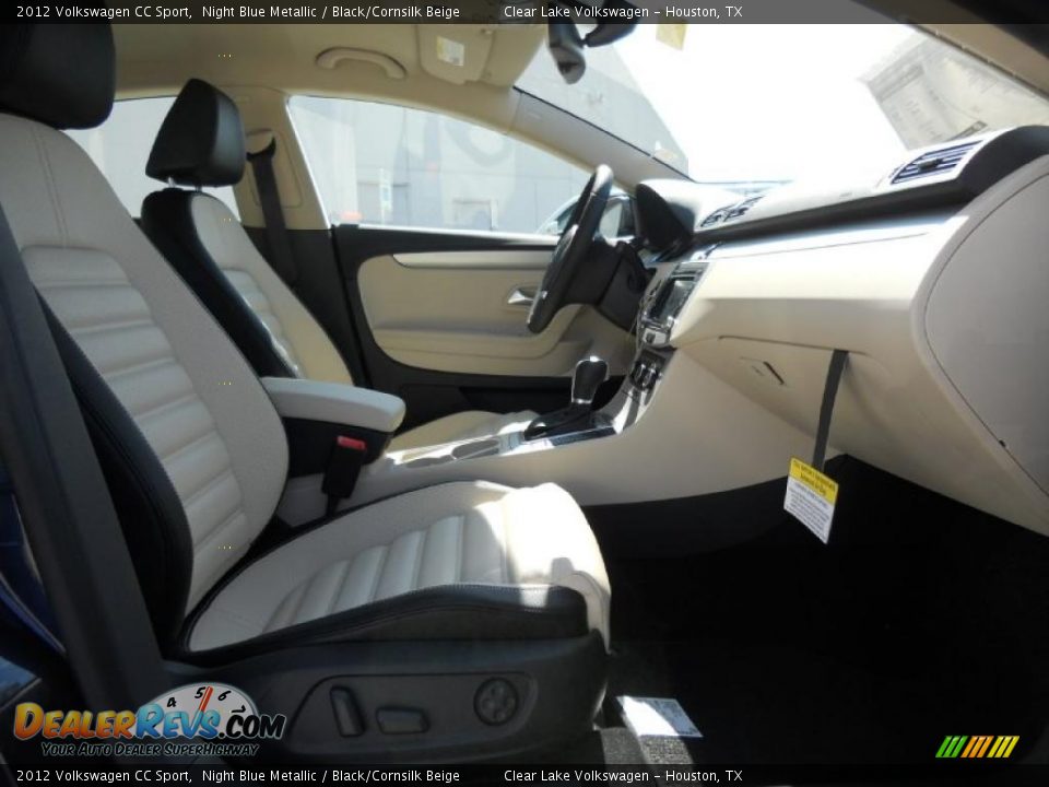 Black/Cornsilk Beige Interior - 2012 Volkswagen CC Sport Photo #13
