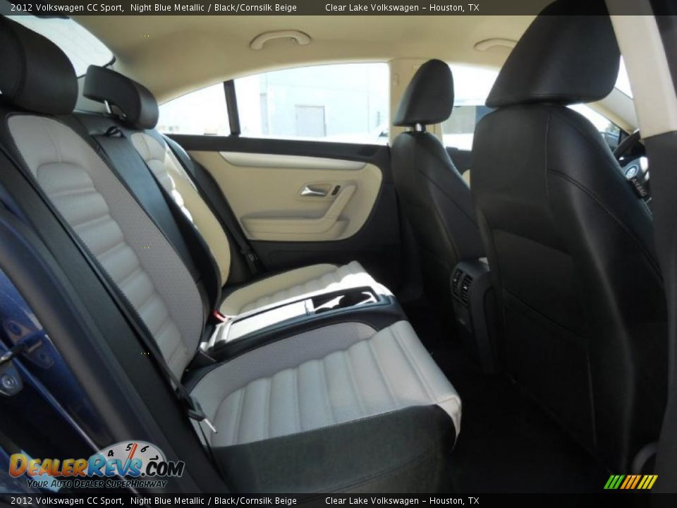 Black/Cornsilk Beige Interior - 2012 Volkswagen CC Sport Photo #14