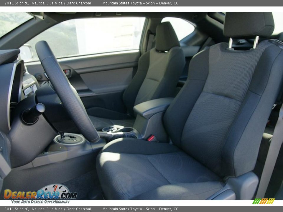 2011 Scion tC Nautical Blue Mica / Dark Charcoal Photo #5