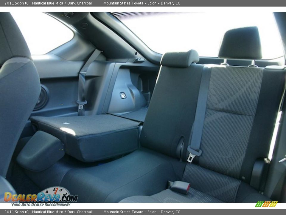 2011 Scion tC Nautical Blue Mica / Dark Charcoal Photo #6