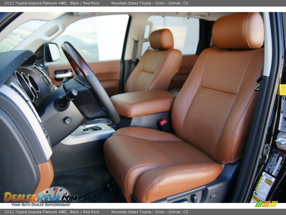 Red Rock Interior - 2011 Toyota Sequoia Platinum 4WD Photo #5