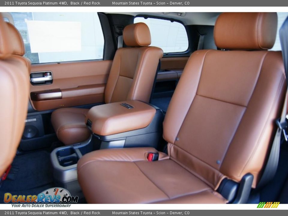 Red Rock Interior - 2011 Toyota Sequoia Platinum 4WD Photo #6