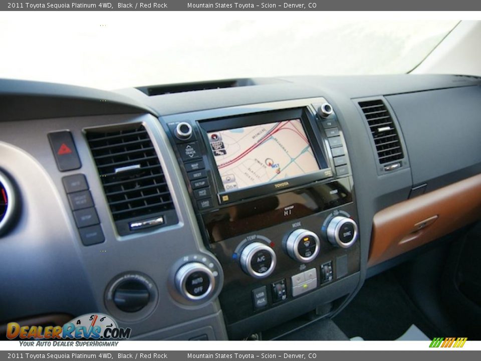 2011 Toyota Sequoia Platinum 4WD Black / Red Rock Photo #10