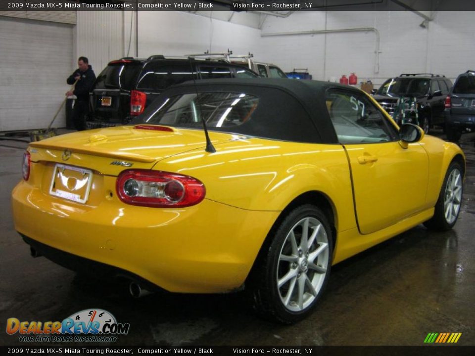 Competition Yellow 2009 Mazda MX-5 Miata Touring Roadster Photo #2