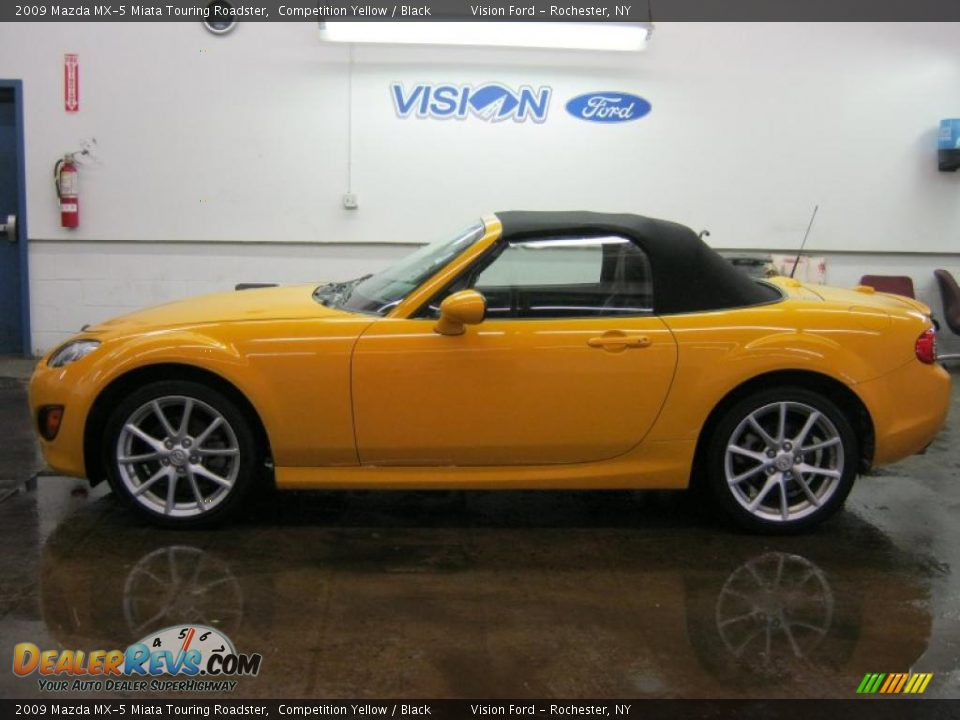 Competition Yellow 2009 Mazda MX5 Miata Touring Roadster Photo 11